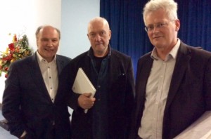 Tim Cooke with Sean Scully and Sean Rainbird, Director, National Gallery of Ireland