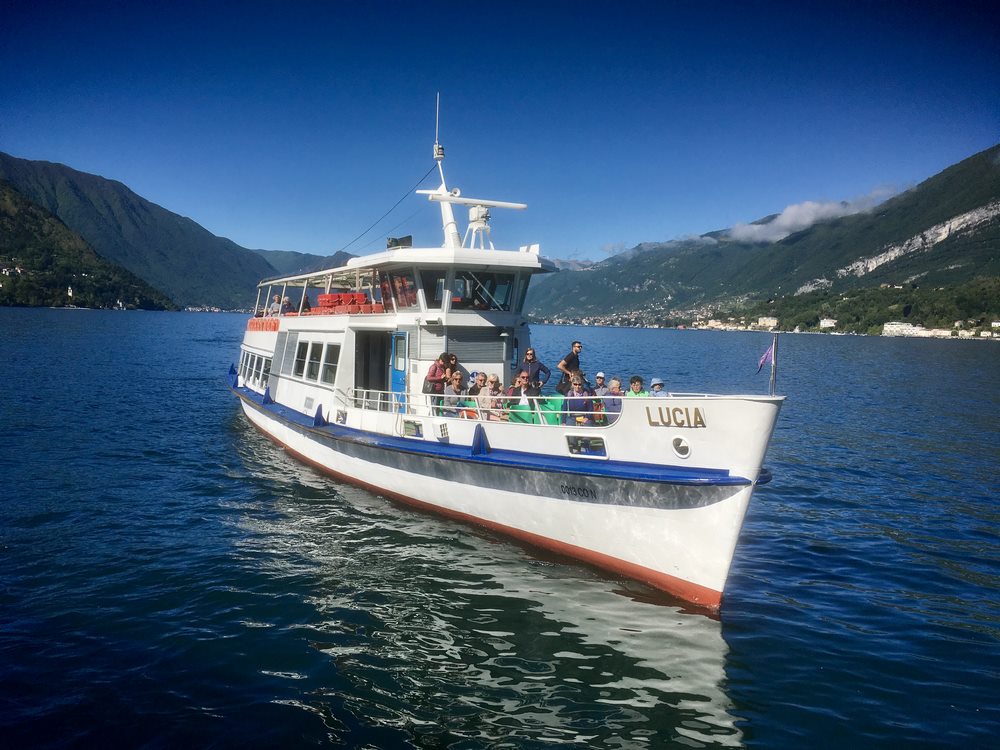 One of the many daily ferries around Lake Como